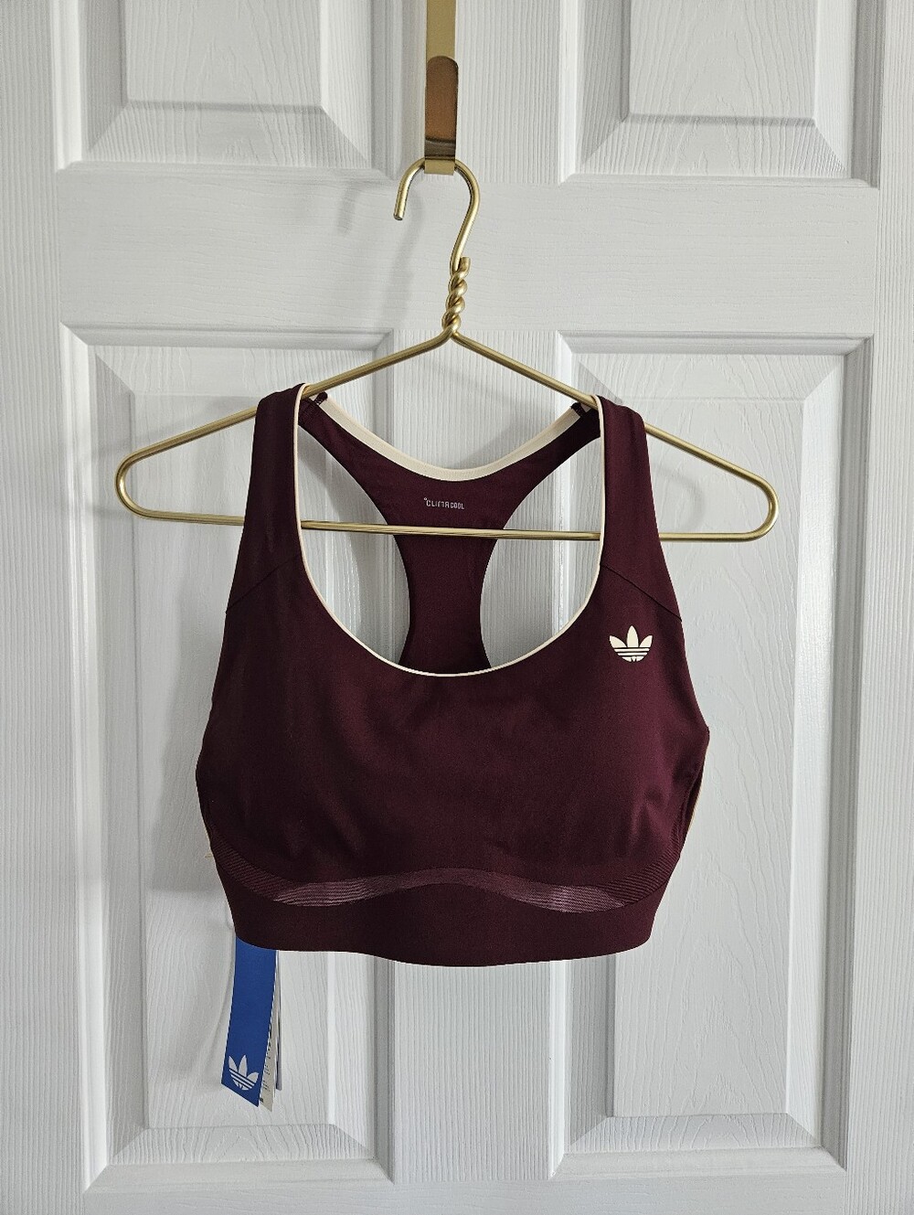 NWT Adidas Originals Medium Support Sports Athleisure Bra- Maroon